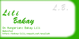 lili bakay business card